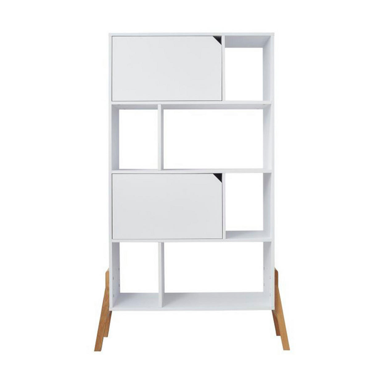 KNIHOVNA Bílá - bílá, kompozitní dřevo (103/163/39cm) - Petits-meubles