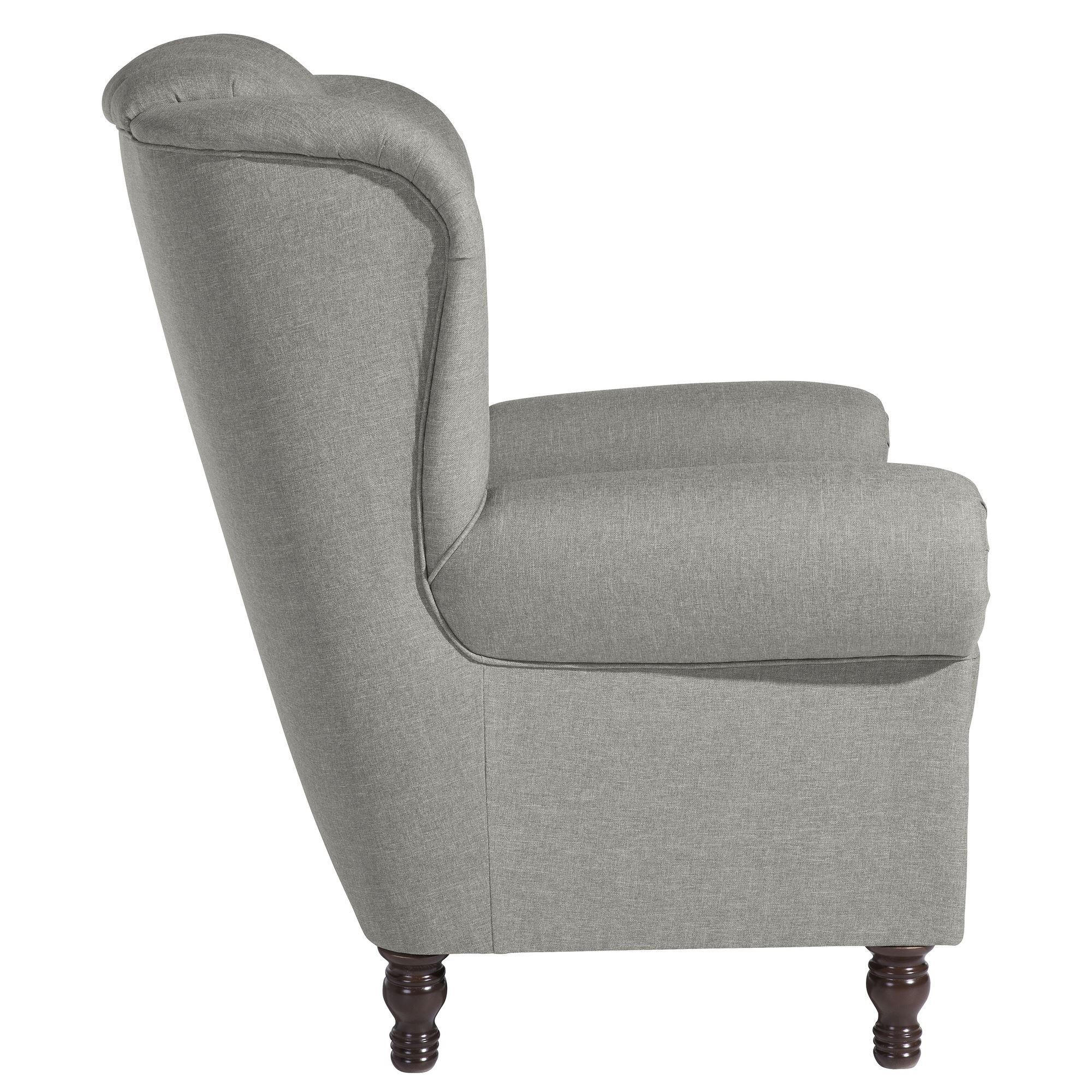 Thumbnail - 58aufmkessel Ohrenbackensessel, Hellgrau, Kunststoff, 91x101x90 cm, Wohnzimmer, Sessel, Ohrensessel