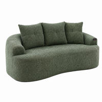 ZWEISITZERSOFA Chenille Grün 164 x 92 x 60 cm - Grün, Holzwerkstoff (164/64/92cm) - Meubliv