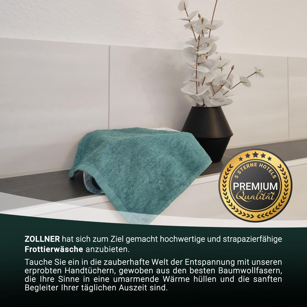 GÄSTETÜCHER, 10er-Set, 30x50 cm, 100% Baumwolle, Blau - Petrol, Textil (30/50cm) - Zollner