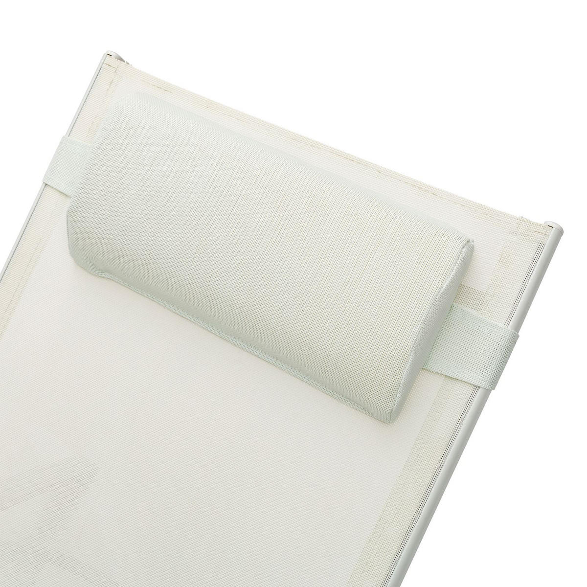 GARTENLIEGE RELAX cremeweiß - Creme, Textil/Metall (179/88/64cm) - IDIMEX