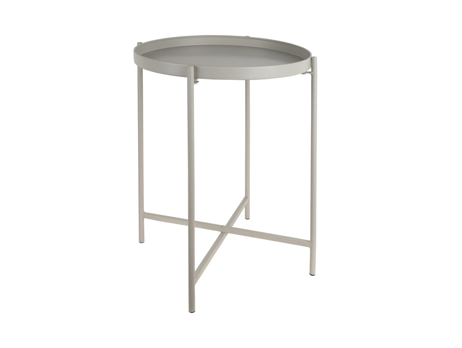 BEISTELLTISCH Meseta Grau 40/40/49 cm - Grau, Metall (40/40/49cm) - Leitmotiv