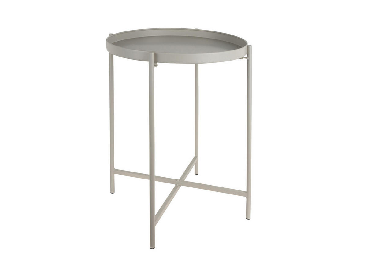 BEISTELLTISCH Meseta Grau 40/40/49 cm - Grau, Metall (40/40/49cm) - Leitmotiv