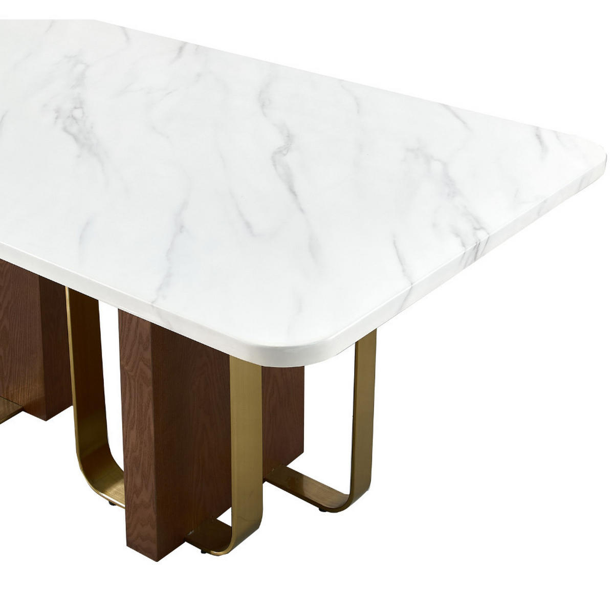ESSTISCH Tema in edler Marmoroptik 180cm - Weiß, Keramik (180/100/76cm) - alesvelt