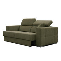 SOFA QUARTZ 3-Sitzer mit Ausziehsitz, olivgrün - Olivgrün, Holzwerkstoff/Textil (202/80/102cm) - Courtois Laville