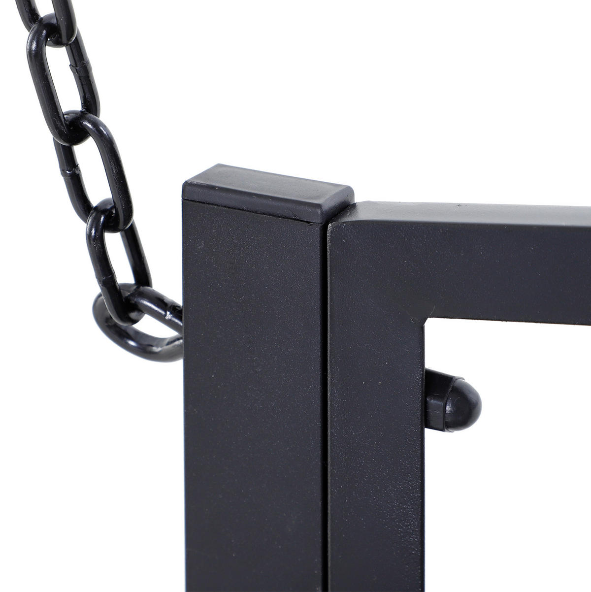 HOLLYWOODSCHAUKEL 127/60 cm mit 2 Metallketten und breiter Sitzfläche, Schwarz - Schwarz, Metall (60/53/127cm) - Redom