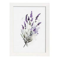 POSTER Lavendel 5 Im Nordischen Stil. A4 Weißer Rahmen - Weiß, Papier (29.7/5/21cm) - Nacnic