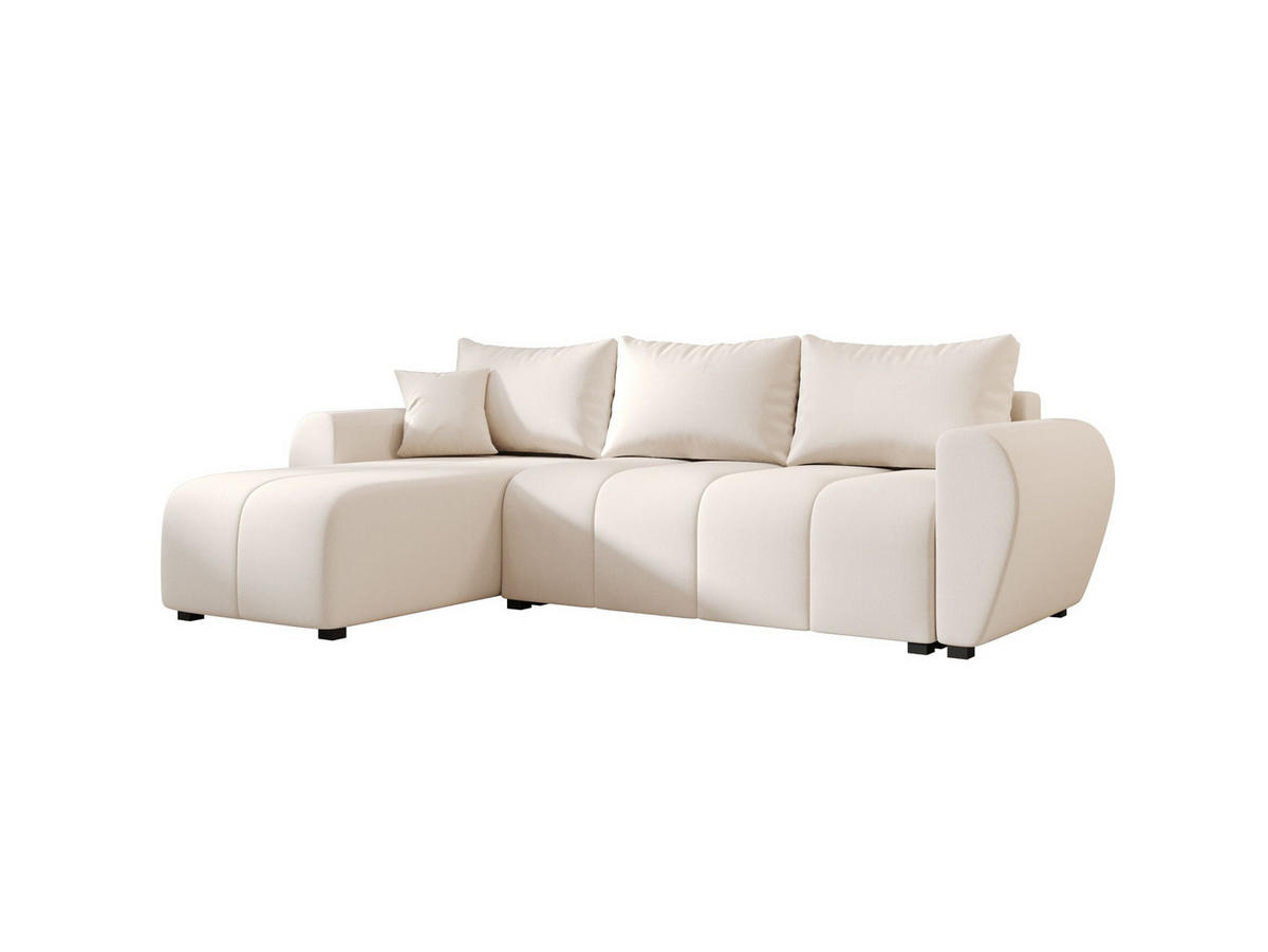ECKSOFA MOLISA L Cosmic 10 Links mit Schlaffunktion - Beige, Textil (245/145cm) - Bedante