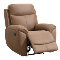 RELAXSESSEL Dolce, Fernsehsessel mit Relaxfunktion, 98 cm, Sandfarben, Velours - Braun, Textil (98/106/100cm) - Beautysofa