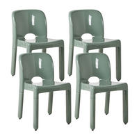 GARTENSTUHL 4er-Set Grün Betim - Grün, Kunststoff (43/76/49cm) - Beliani