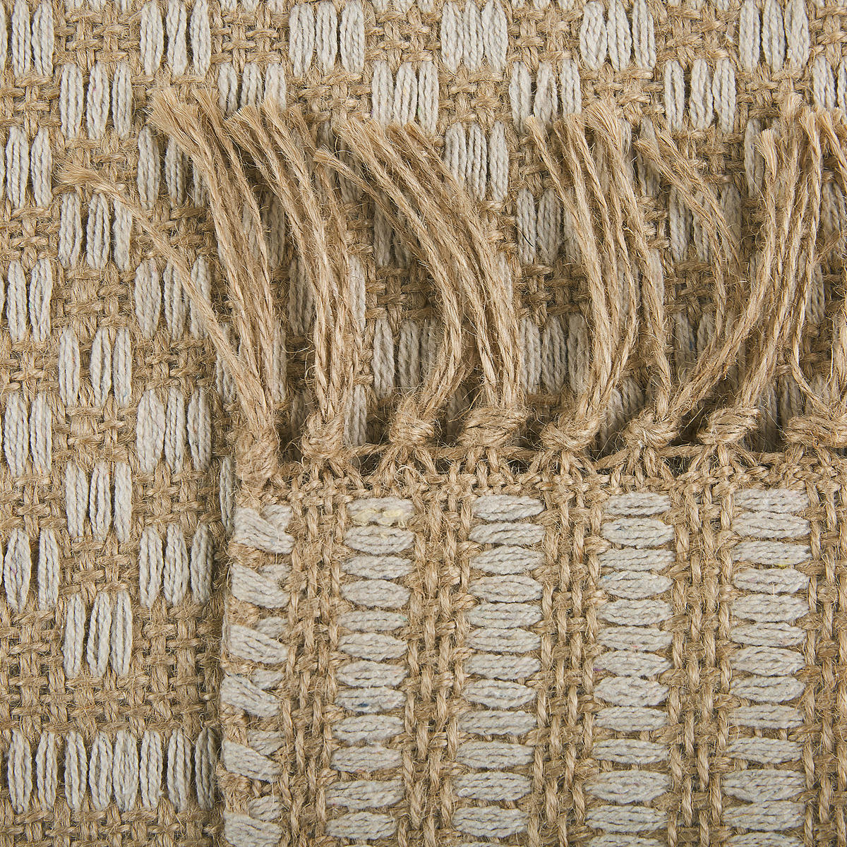 KURZFLOR-TEPPICH Adabag 80/50 cm - Beige, Naturmaterialien (50/80cm) - Beliani