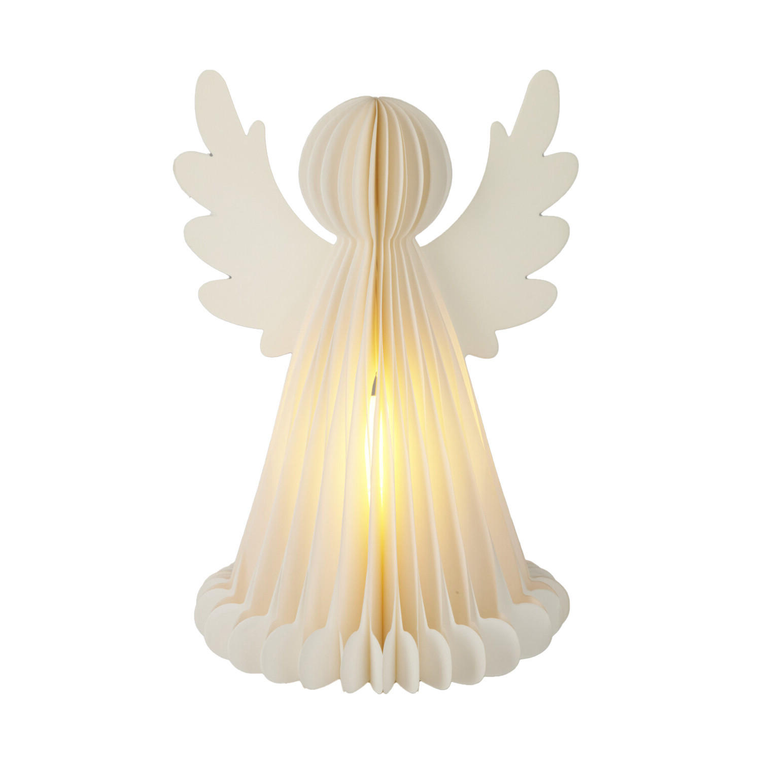 WEIHNACHTSDEKORATION 6 LEDs - Weiß, Papier (20/28.5/19.5cm) - Home Styling Collection