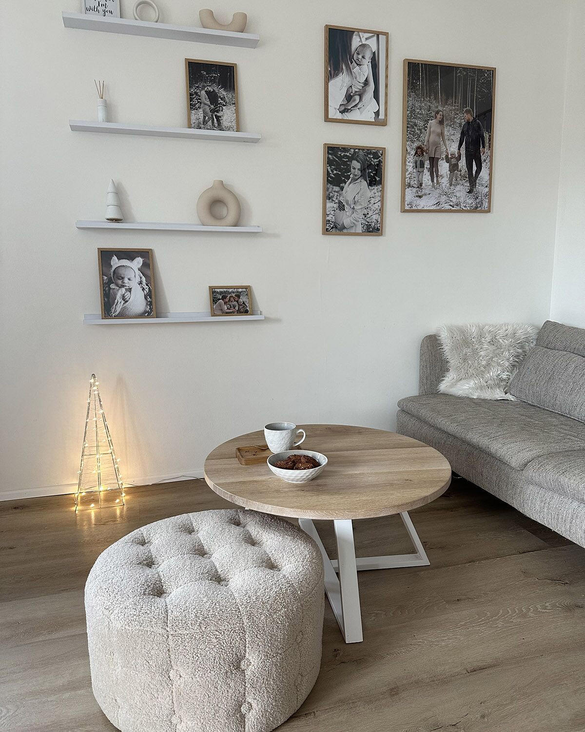 POUF Tampa 55/55/30 cm - Beige, Textil (55/30/55cm) - Beliani