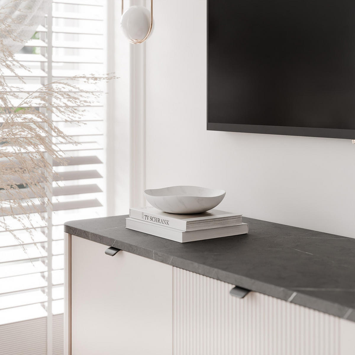 TV-LOWBOARD NAVANI stehend, 130 cm Kaschmir/Grau - Schwarz/Grau, Holzwerkstoff/Metall (130/52/40cm) - Idohome
