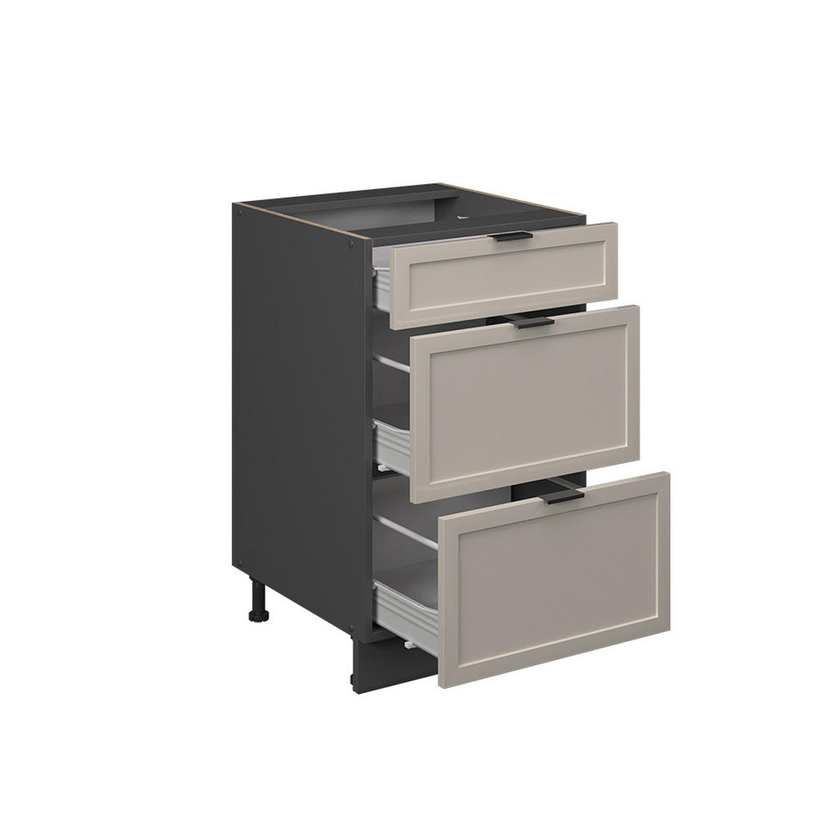 SCHUBUNTERSCHRANK Fame-Line GrauBeige 50 cm, AP Eiche - Honigeiche/Eiche Wotan, Holzwerkstoff (50/82/60cm) - Vicco