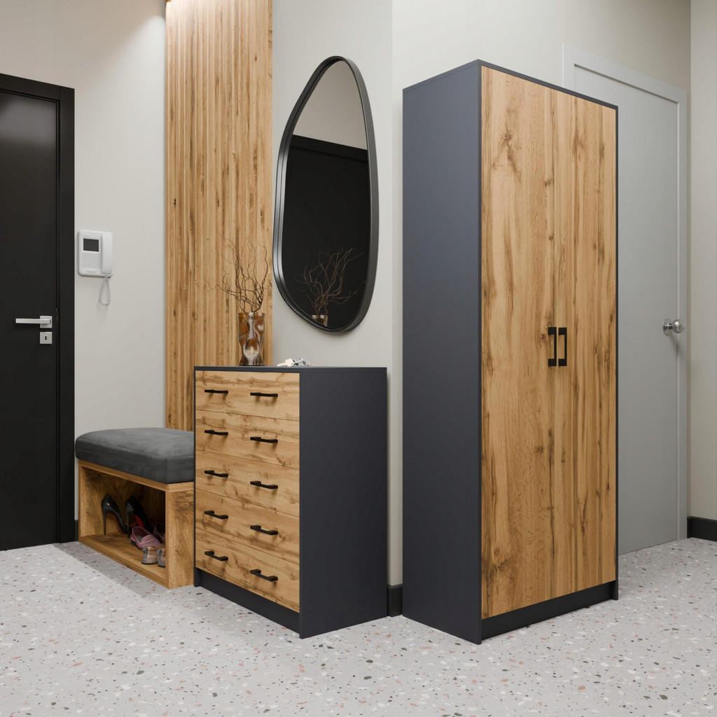 Thumbnail - Matkam Möbel Kommode, Anthrazit, Holzwerkstoff, 74x85x35 cm, Wohnzimmer, Kommoden & Sideboards, Kommoden