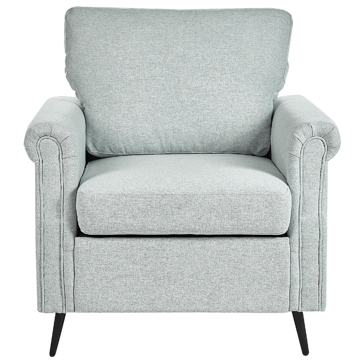 SESSEL Polsterbezug Grau Vietas - Grau, Textil/Metall (85/88/67cm) - Beliani