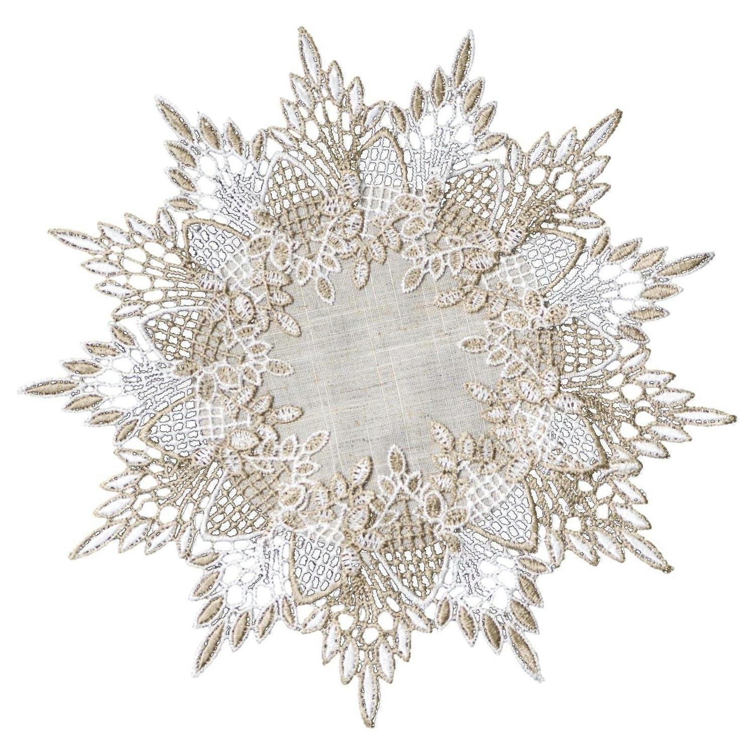 XXXLutz Spitzendeckchen Beige 30x1.5x30 cm