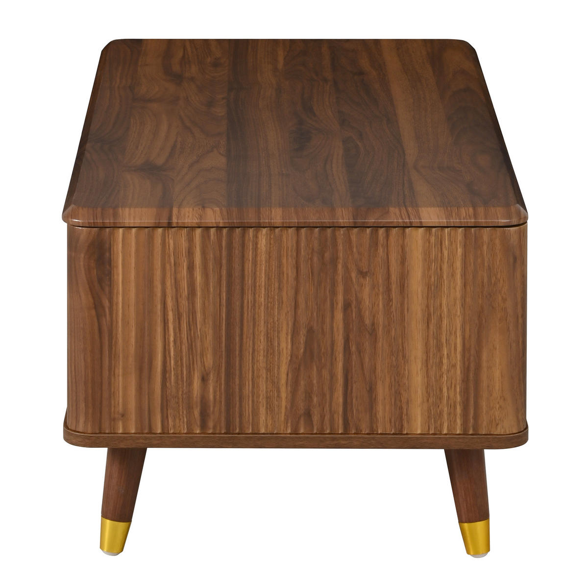 COUCHTISCH 97/52/56,5 cm nussbaum aus MDF höhenverstellbar - Walnussfarben, Holzwerkstoff (97/52/56.5cm) - OKWISH