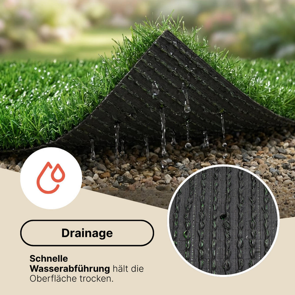 KUNSTRASEN Verde 40 mm – UV-beständig, pflegeleicht, wetterfest für Garten & Terrasse 300/250 cm - Grün, Textil (300/250cm) - Tapiso