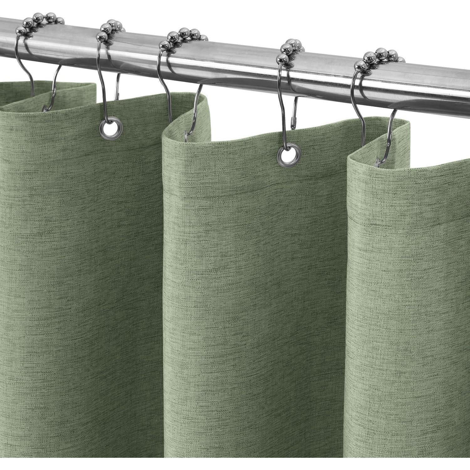 DUSCHVORHANG Leinen Grün 122 x 182 cm - Grün, Textil (122/182cm)