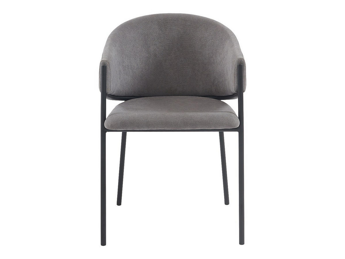 STUHL - 53 cm x 61 cm - Stoff - Grau - ORDIDA - Grau, Textil (53/80/61cm) - Vente-Unique