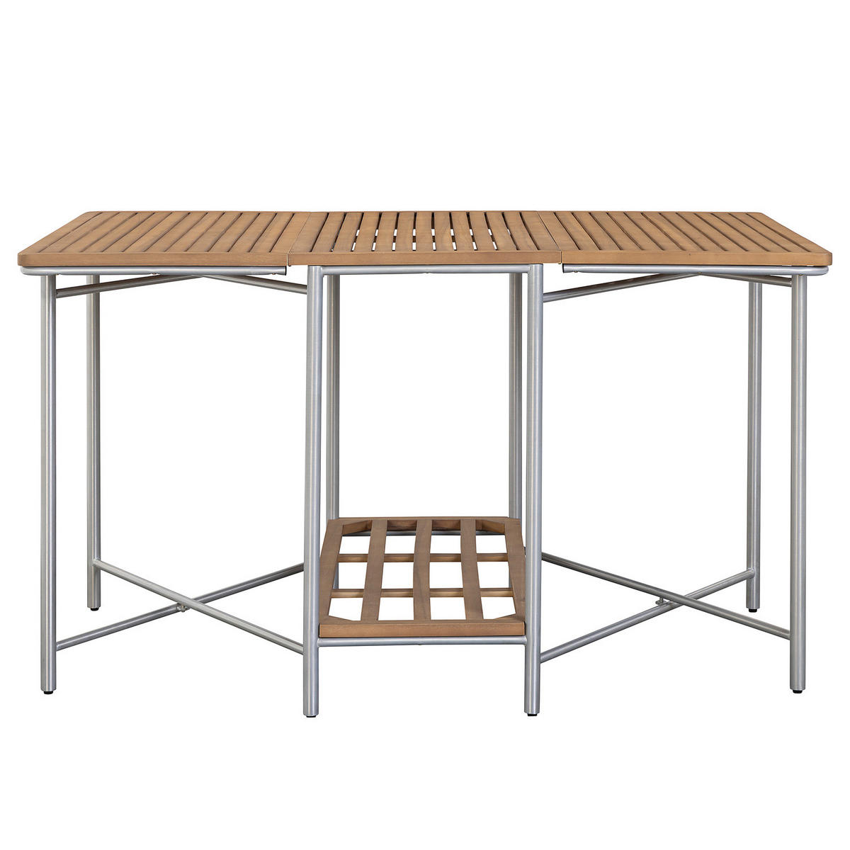 GARTENESSGRUPPE - 5-teilig - Akazie massiv / Aluminium - Braun - Akaziefarben, Holz/Metall - home24