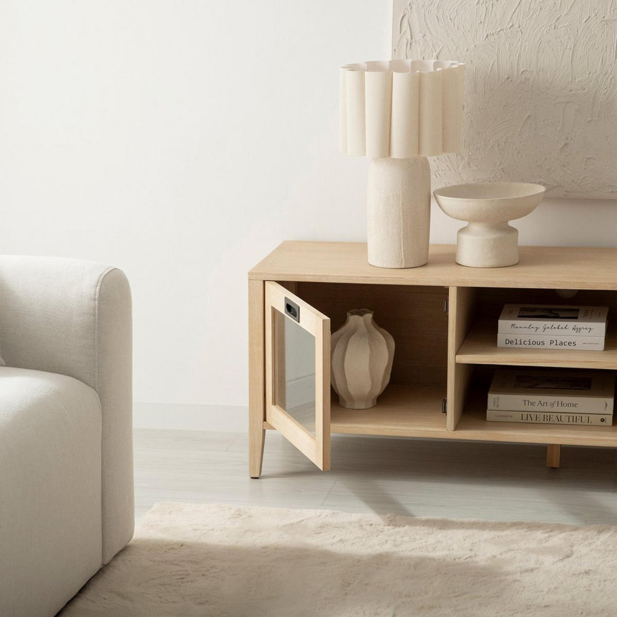 TV-ELEMENT Edan Natürlich 140 cm x 50 cm - Naturfarben, Holzwerkstoff (140/50/40cm) - Klast Home