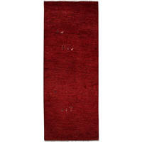 LÄUFER Orient handgeknüpft Rot 225/85 cm Schurwolle - Rot, Textil (85/225cm) - Looma