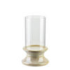 KERZENHALTER Evam Beige 14.5/14.5/24 cm Keramik und Glas - Beige, Keramik (14.5/24/14.5cm) - Mondex