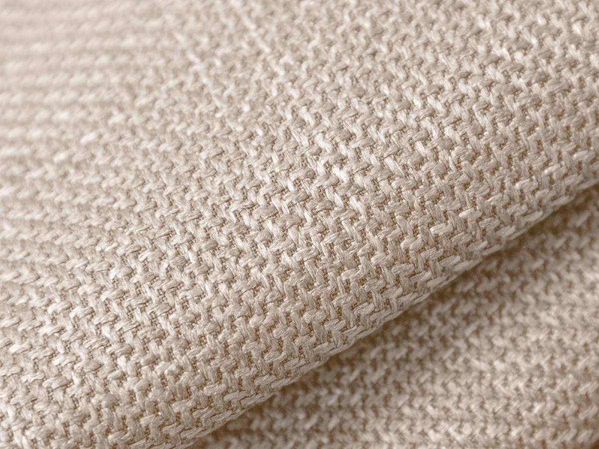 ECKSOFA links Kendal aus strukturiertem Stoff beige 6 Sitzplätze - Beige, Textil (231/332cm) - Micadoni