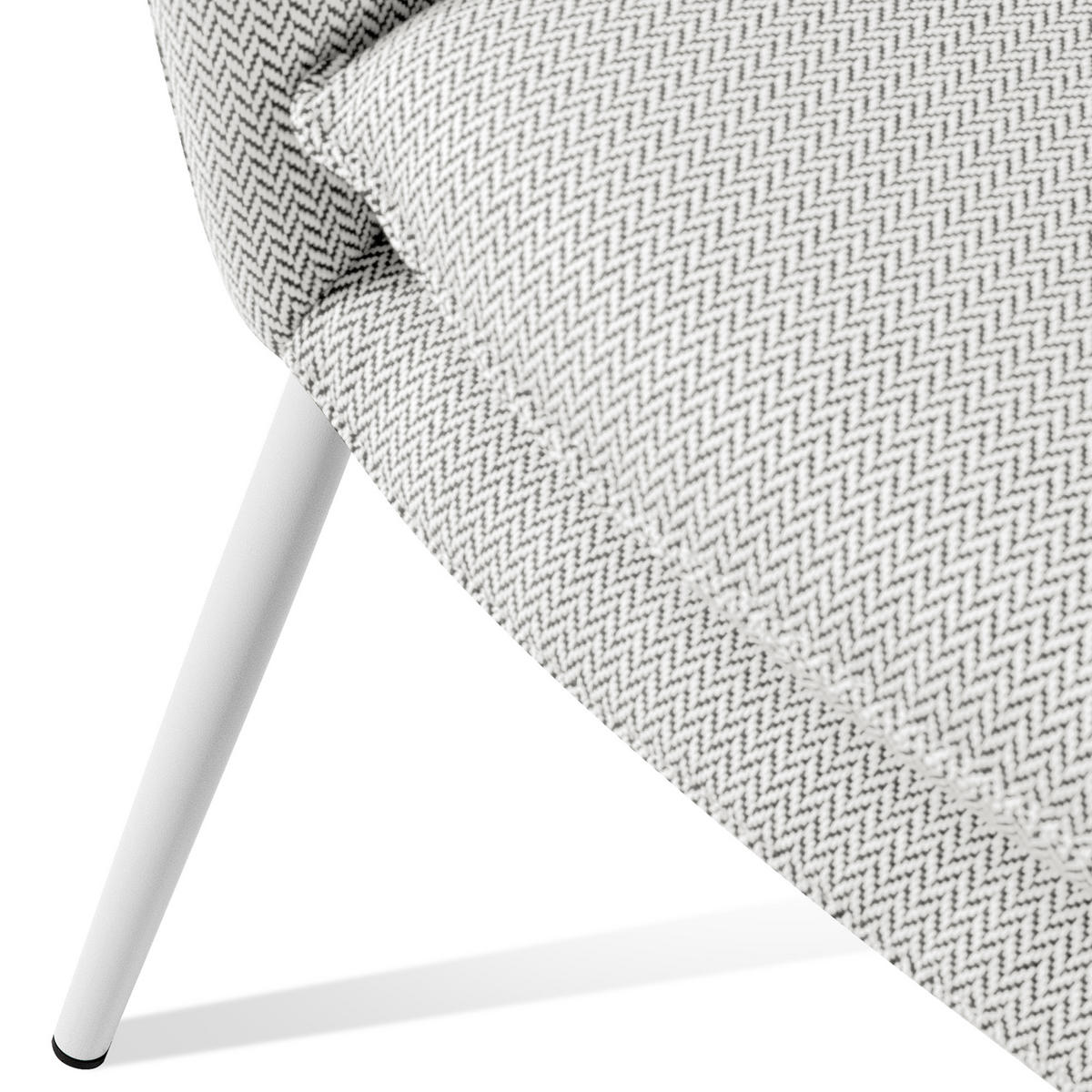 GARTENSESSEL SOLIS Loungesessel, - Hellgrau, Textil/Metall (69/76/66cm) - KONSIMO®