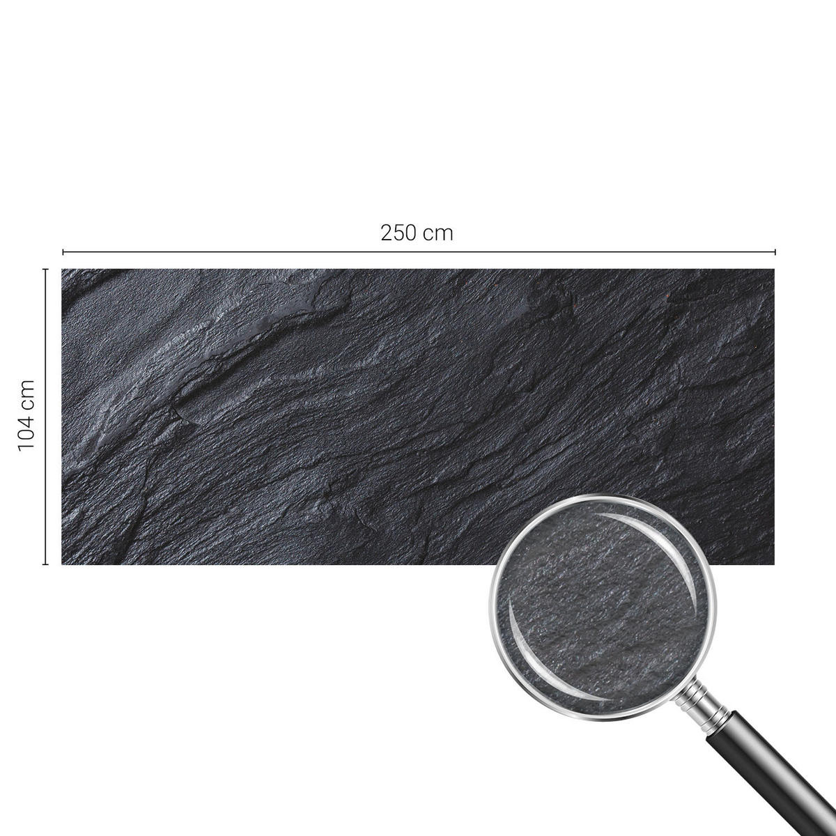 FOTOTAPETE 250x104 cm - Steinstruktur - Grau, Textil (250/104cm) - Wallfluent