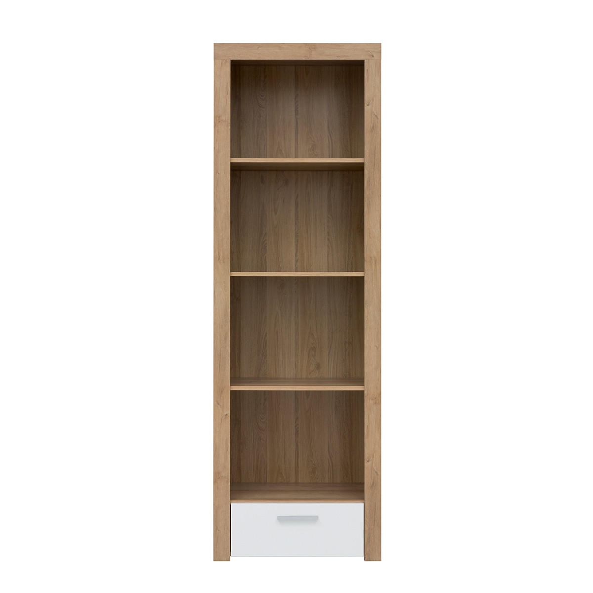 BÜCHERREGAL Nora Weiß und Holz - Weiß, Holzwerkstoff (62/192/39cm) - Petits-meubles