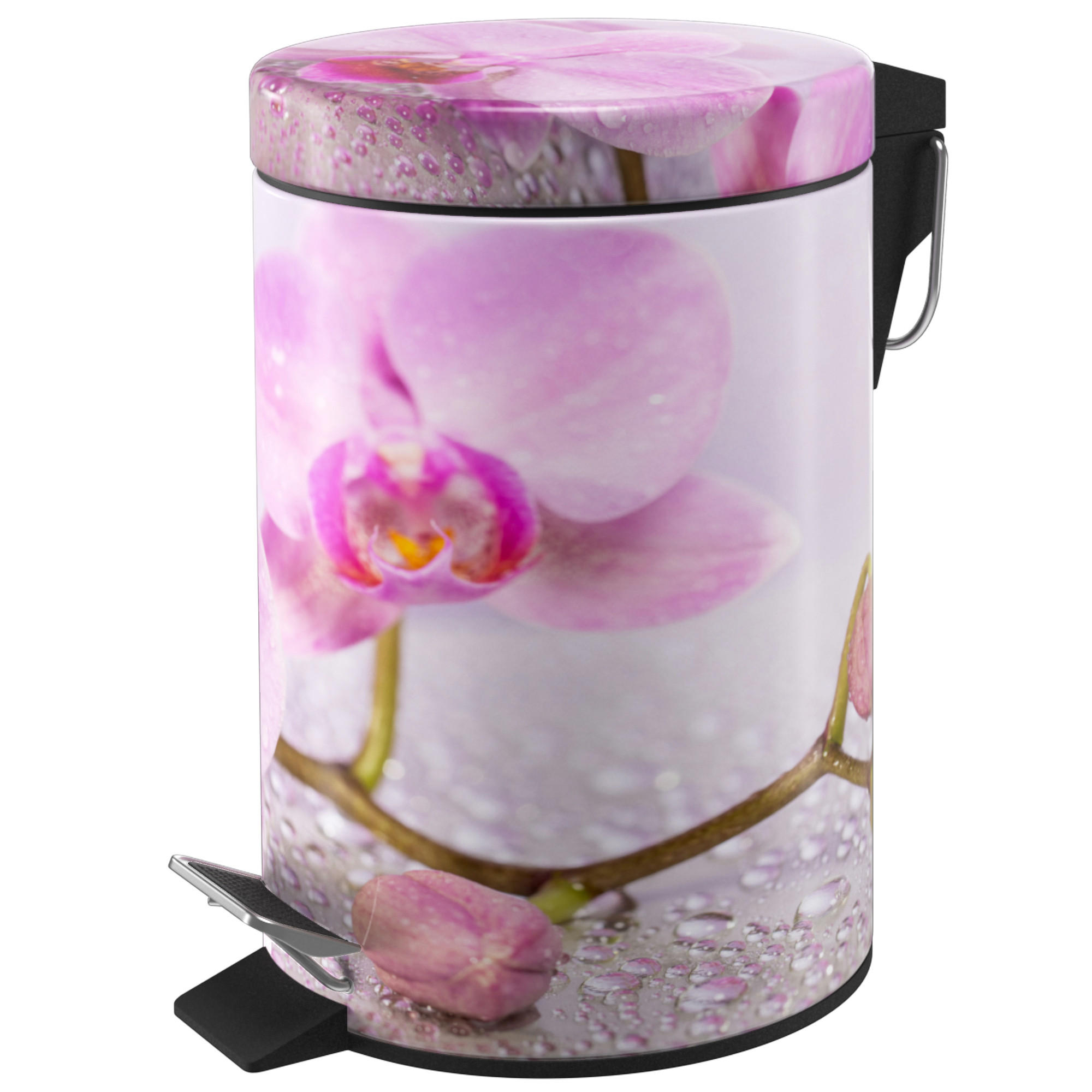 KOSMETIKEIMER Blooming - Pink/Hellrosa, Kunststoff/Metall (17/25/25cm) - Sanilo