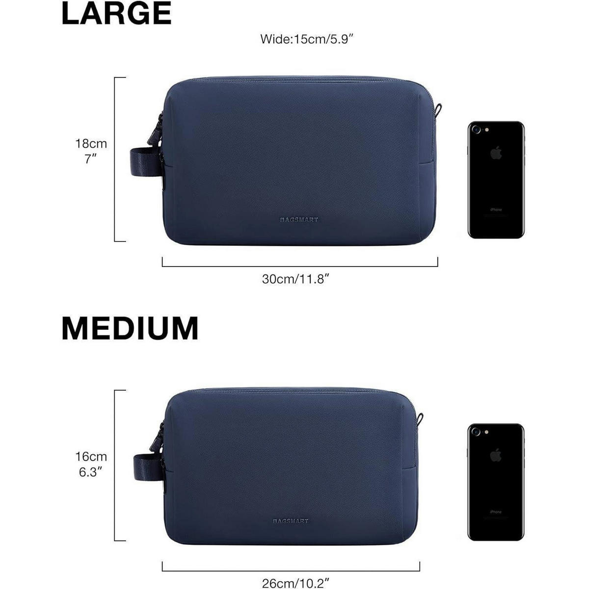 KULTURTASCHE Large Blau - Blau, Kunststoff (7/6.5/15.1cm)