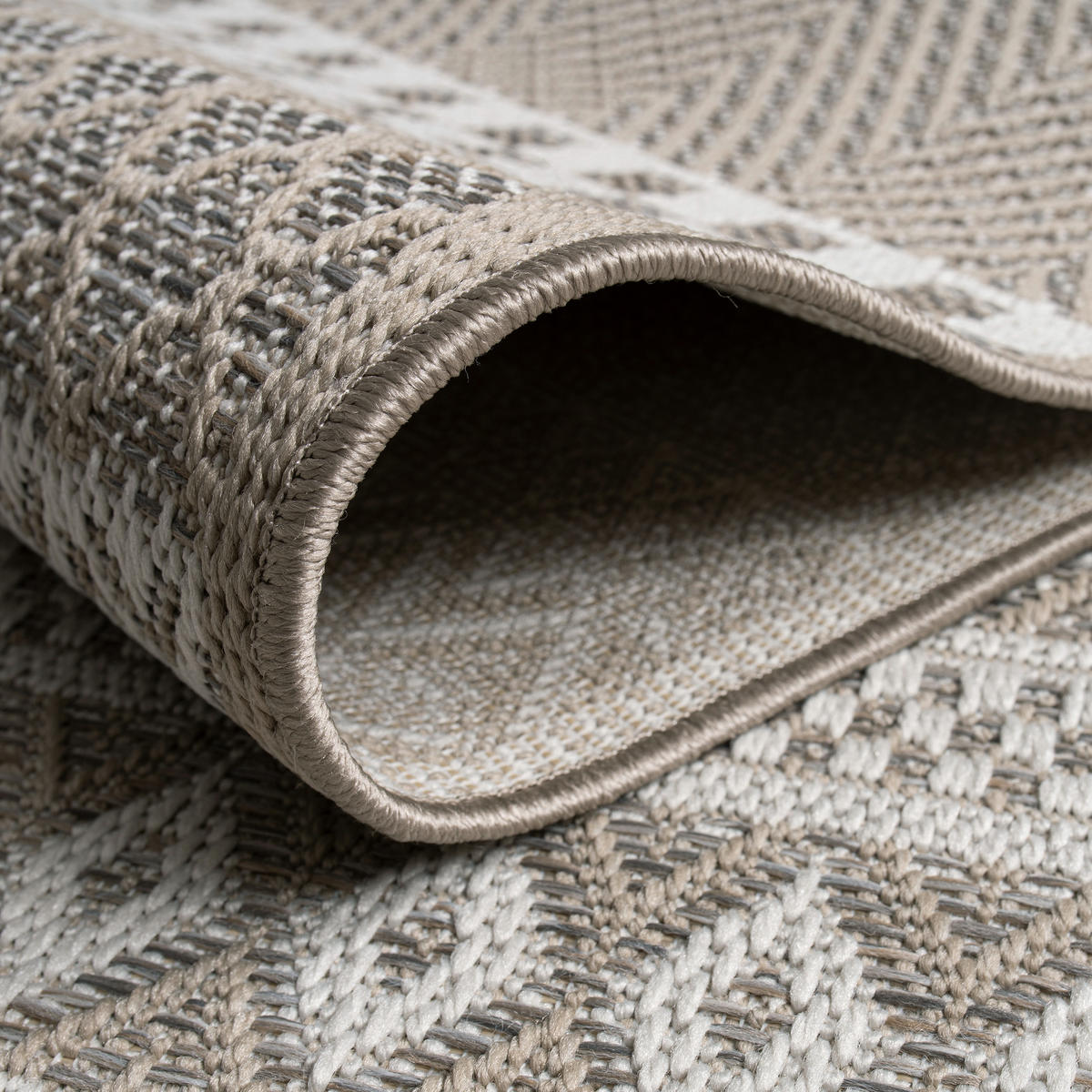 OUTDOORTEPPICH 160/160 cm Vermont 183 - Beige, Textil (160/160cm) - Paco Home