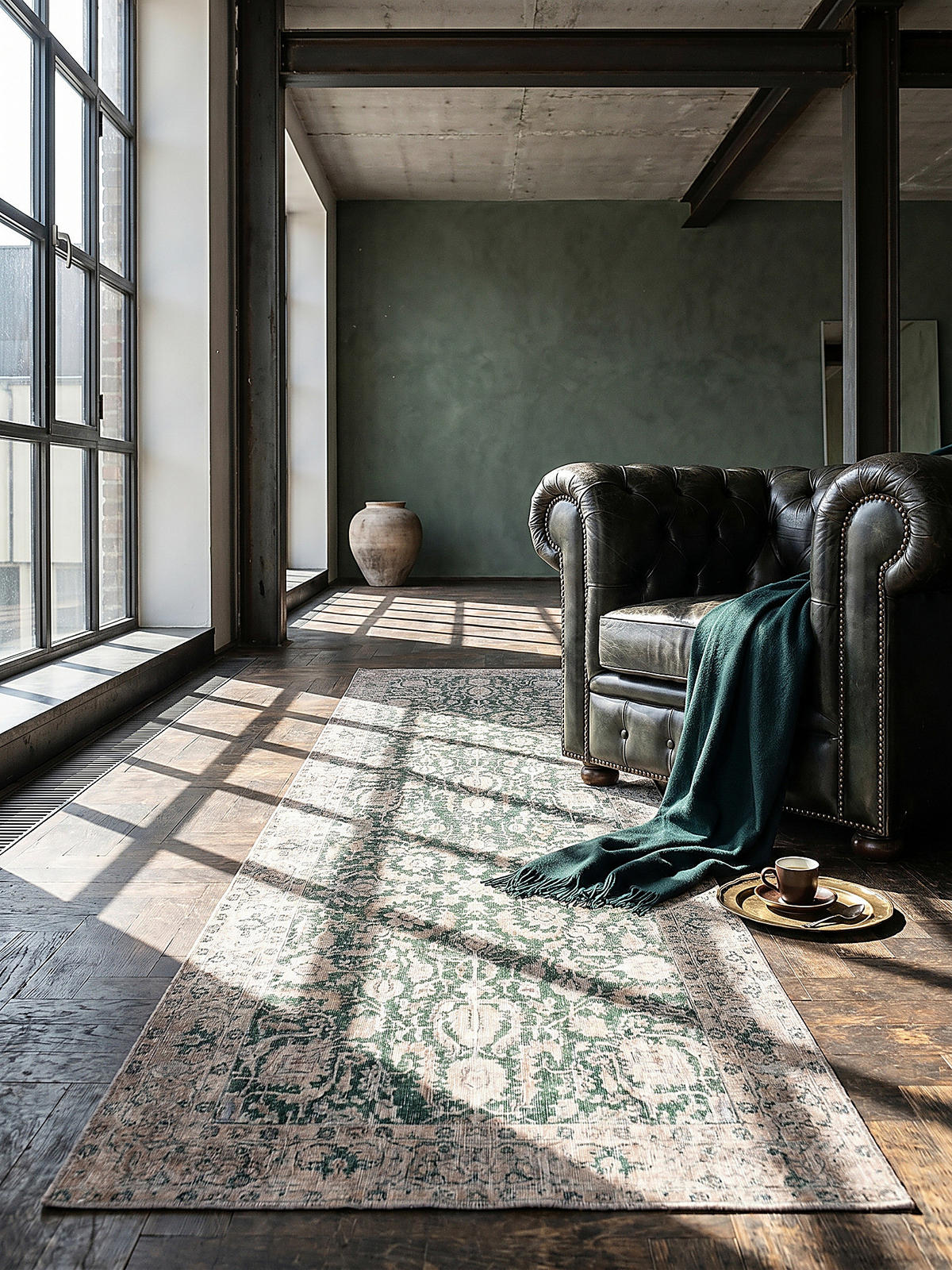 TEPPICH Waschbar HURST, orientalisch, Grün, 60 x 230 cm - Grün, Textil (60/230cm) - KADIMA DESIGN