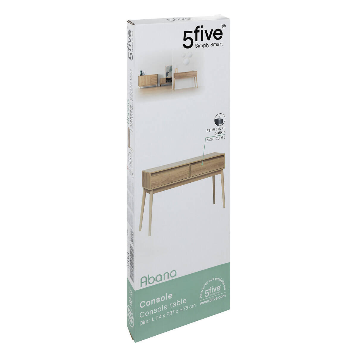 KONSOLE Abana 114/37/76 cm - Beige, Holzwerkstoff (37/76/114cm)