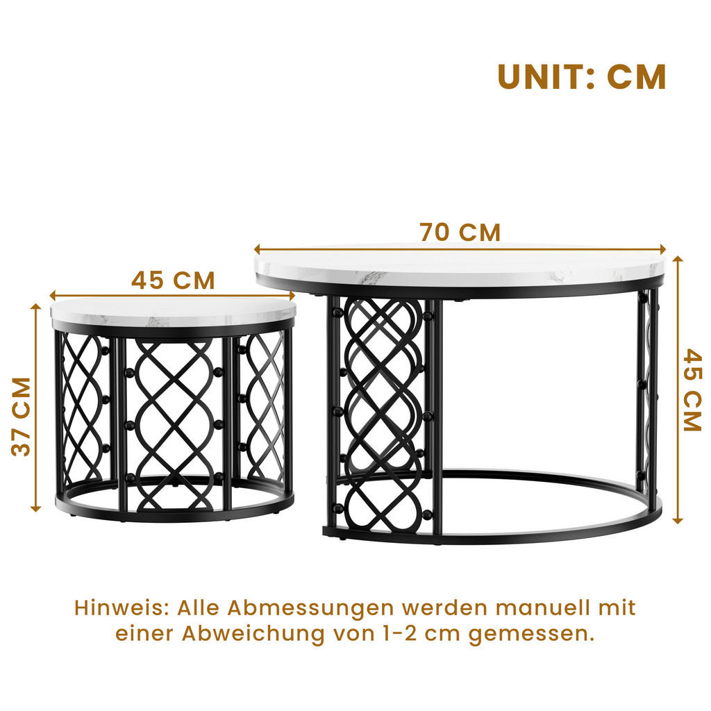 Modfu Couchtisch-Set | Weiß