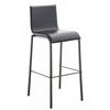 BARHOCKER Lederlook schwarz - Schwarz, Textil/Metall (43/103/51cm) - CLP