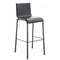 BARHOCKER Lederlook schwarz - Schwarz, Textil/Metall (43/103/51cm) - CLP