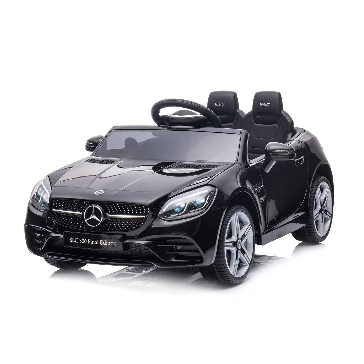 ELEKTROAUTO Mercedes SLC300 schwarz Fernbedienung MP3 Bluetooth - Schwarz, Kunststoff (107/63/44cm) - Chipolino