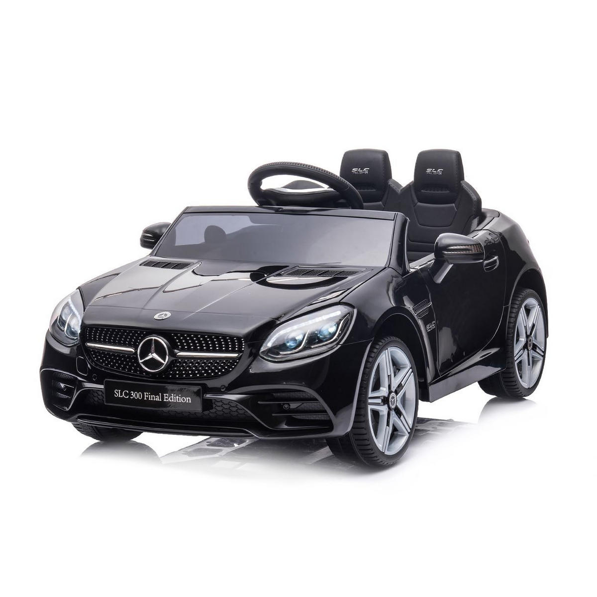 ELEKTROAUTO Mercedes SLC300 schwarz Fernbedienung MP3 Bluetooth - Schwarz, Kunststoff (107/63/44cm) - Chipolino