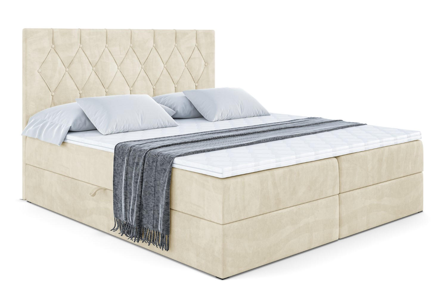 Altdecor Boxbett Beige 160x200 cm