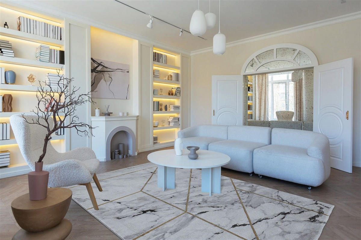 TEPPICH modern Flachgewebe MARBELO Grau 200 x 300 cm - Grau, Textil (200/300cm) - Novatrend