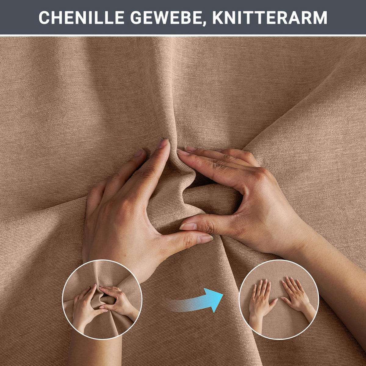 SOFAÜBERWURF Hellbraun 1 Stück - Hellbraun, Textil (70/70cm) - OBOSOE