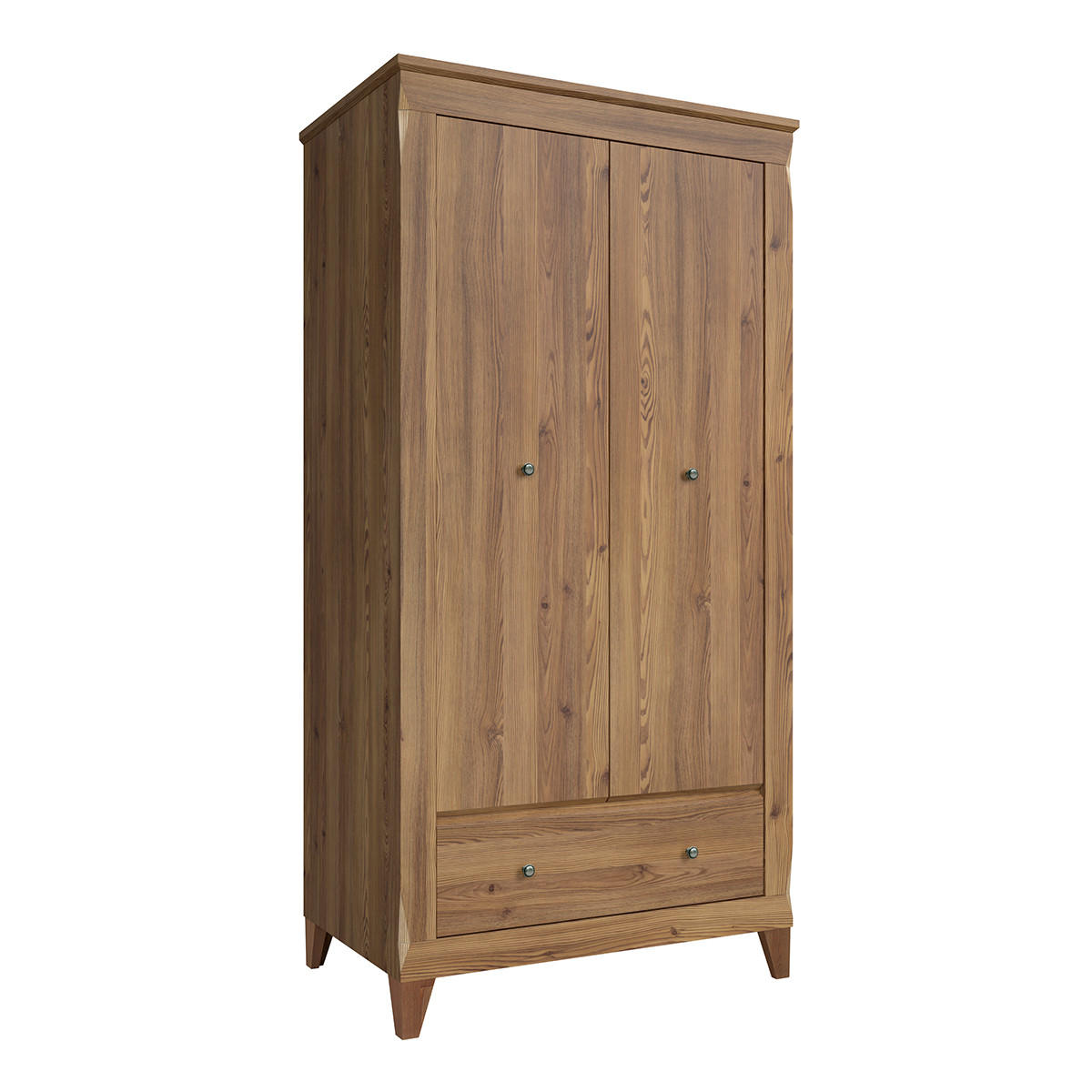 SCHRANK 2 Türen Raya Holz - Braun, Holzwerkstoff (102/202/63cm) - Petits-meubles