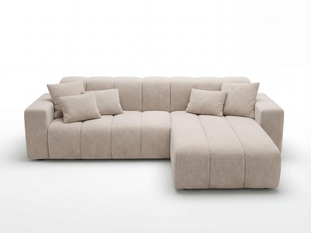 ECKSOFA Nork Beige Rechts - Beige, Holz/Textil (265/180cm) - Graingold