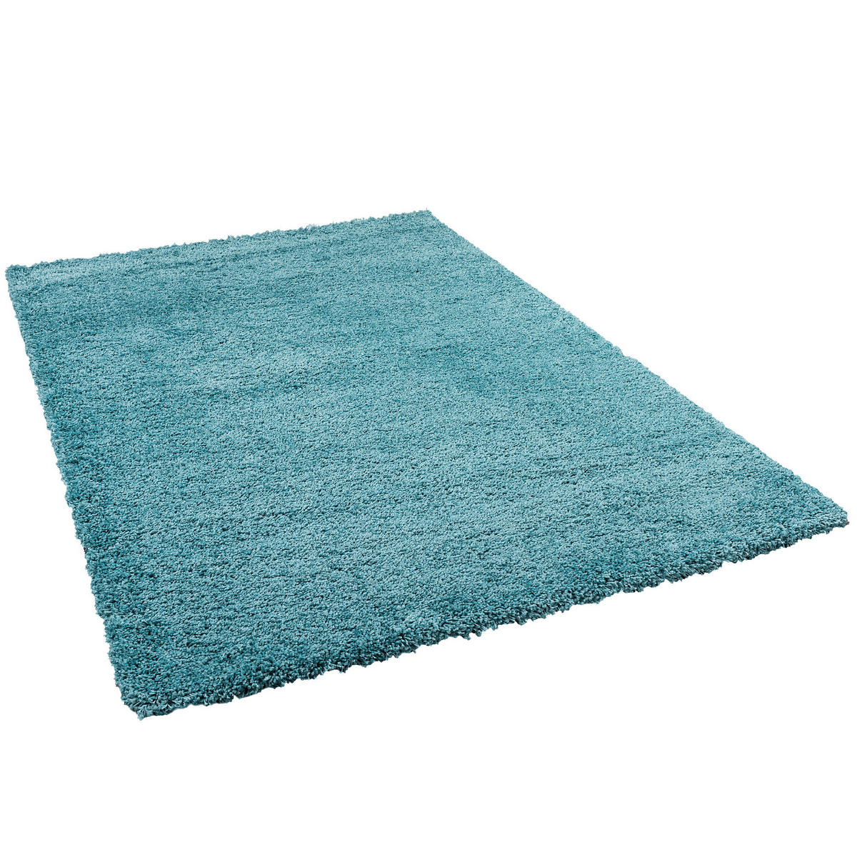 HOCHFLOR LANGFLOR SHAGGY TEPPICH LUXURY - Türkis, Textil (80/150cm) - Pergamon